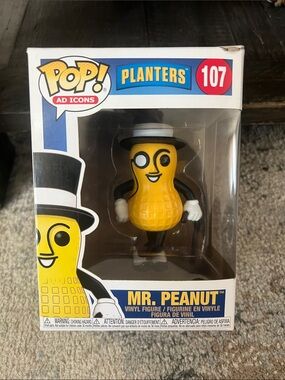 Funko Pop Ad Icons Mr. Peanut Vinyl Figure - Yellow, Black & White